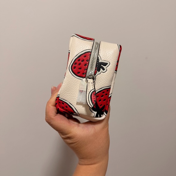 Coach Strawberry Print Cosmetic Pouch - Picture 3 of 8